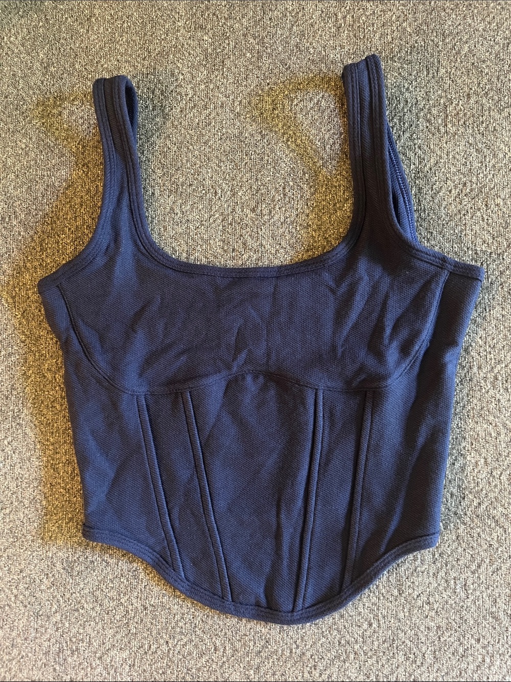 PINK Victoria's Secret Navy Blue Structured Tank Top